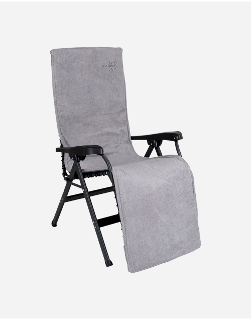 Chair cover - L - Universal - Padded terry cloth - Light grey