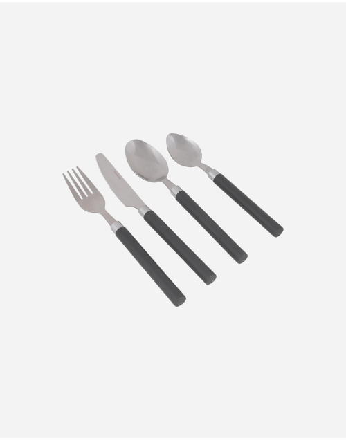 Cutlery set - RVS - 16 Pieces - 4 Persons - Grey