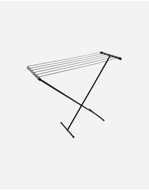 Drying rack - Compact - Steel - Scissor model - Black
