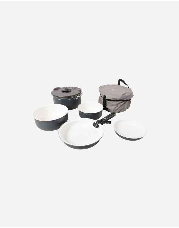 Cookware set - Trekking - 7 Pieces - Ceramic coating - Aluminium