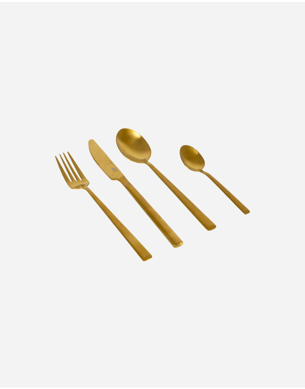 Industrial collection - Cutlery set - Fairbanks - 16 Pieces - 4 Persons - Gold