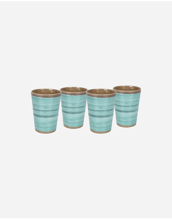 Cup - Halo - Melamine - 4 Pieces - Aqua