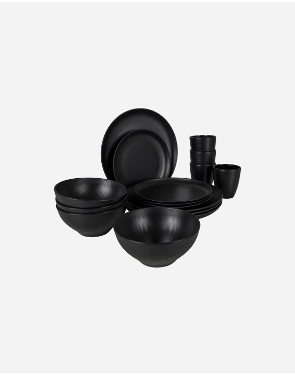 Bo-Camp Tableware Halo Melamine 12-Pieces Beige