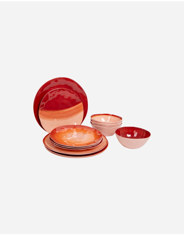 Tableware - Halo - Melamine - 12 Pieces - Terra