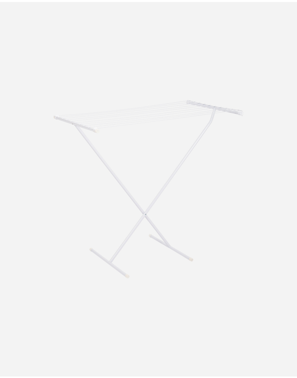 Drying rack - Compact - Steel - Scissor model - White - 9 Meters