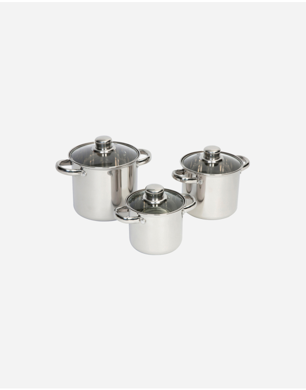 Cookware set - Royal Plus - 3 Pieces  - RVS