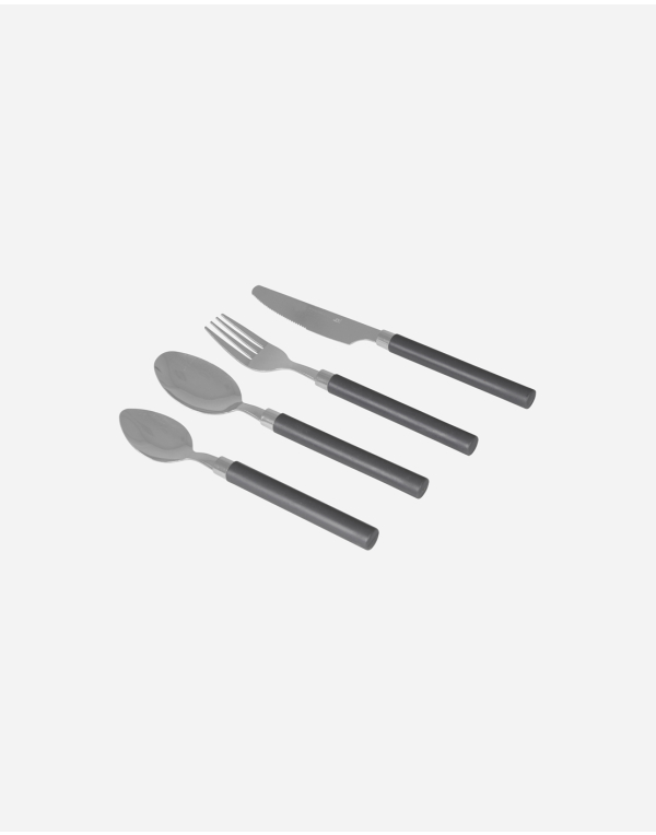 Bo-Camp Set Posate Deluxe Da Campeggio, 24 Pezzi Per 6 Persone, Acciaio Inox Con Manico In Plastica - 2