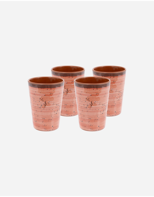Vaso - Halo - 4 Piezas - Melamina - Arcilla