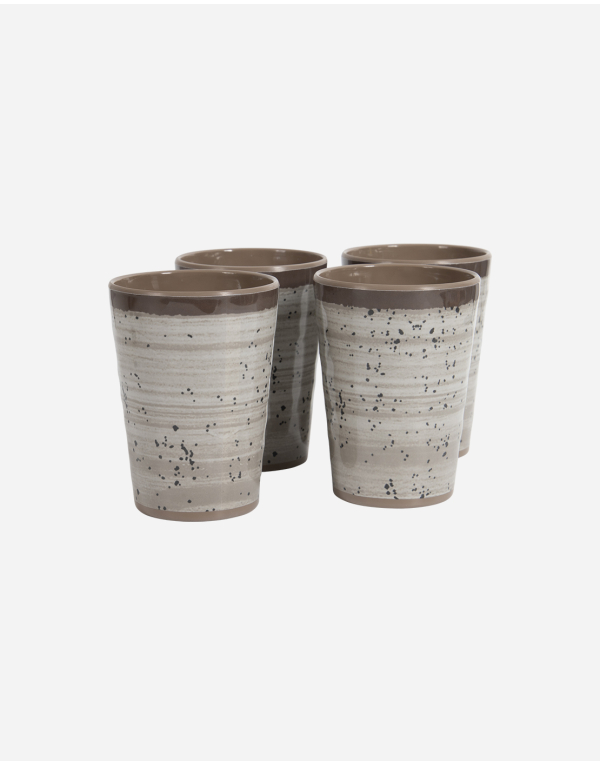 Taza - Halo - 4 Piezas - Beige