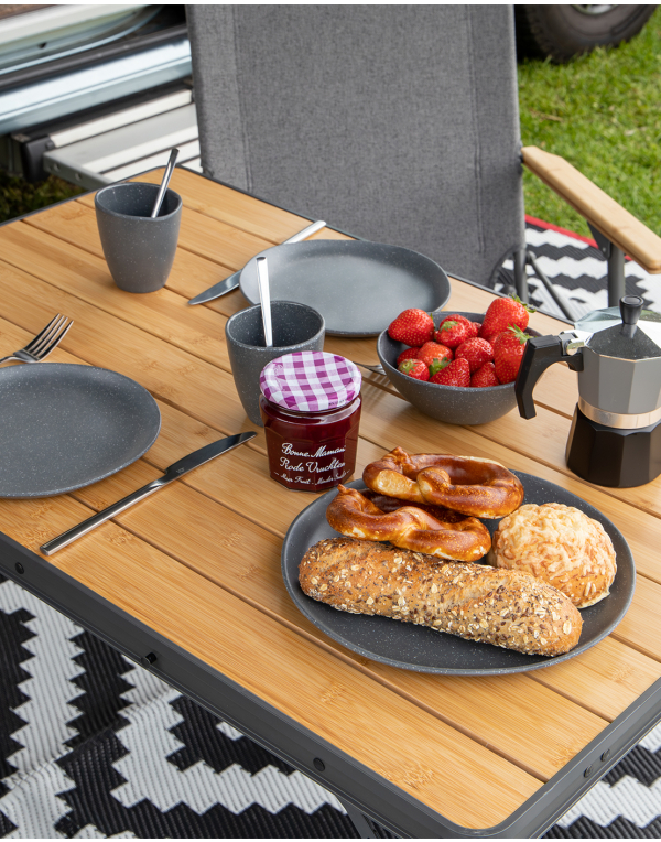 Bo-Camp Urban Outdoor Vajilla Hoxton 16 Piezas Gris