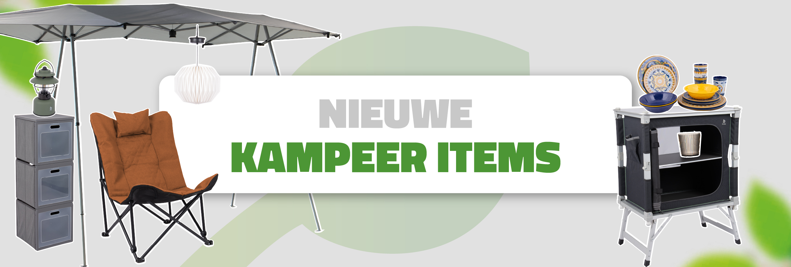 Nieuwe kampeerartikelen