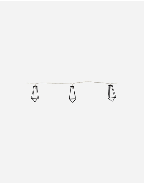 Industrial collection - Lichtketting - Galvin - 10 Lichten - 5 Lumen - Zwart
