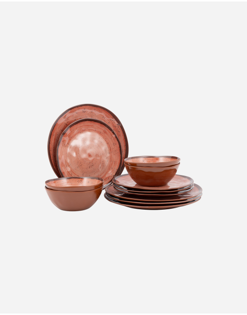 Servies - Halo - 12-Delig - Melamine - Clay