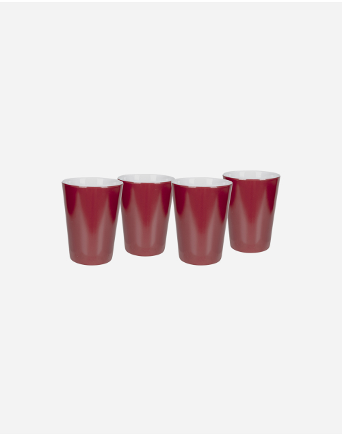 Beker - Two-tone - 4 Stuks - Rood