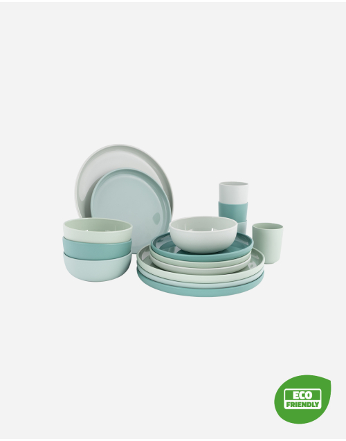 Servies - Dune - RPET - Groen - 16-Delig