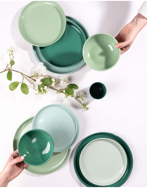 Servies - Dune - RPET - Groen - 16-Delig
