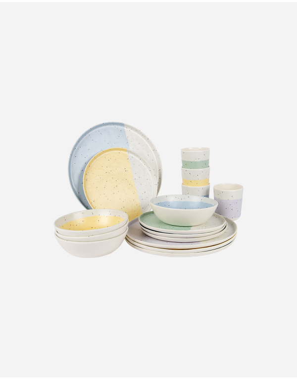 Pastel collection - Servies - Annecy - 16 Stuks